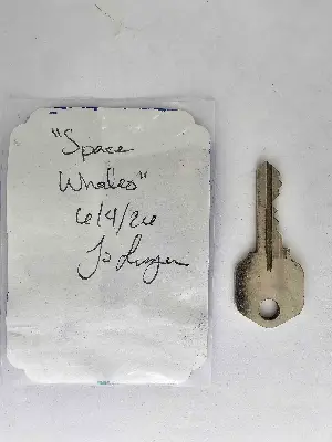 Space Whales aceo art card thumbnail 3