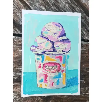 Amy's Ice Cream aceo art card thumbnail 1
