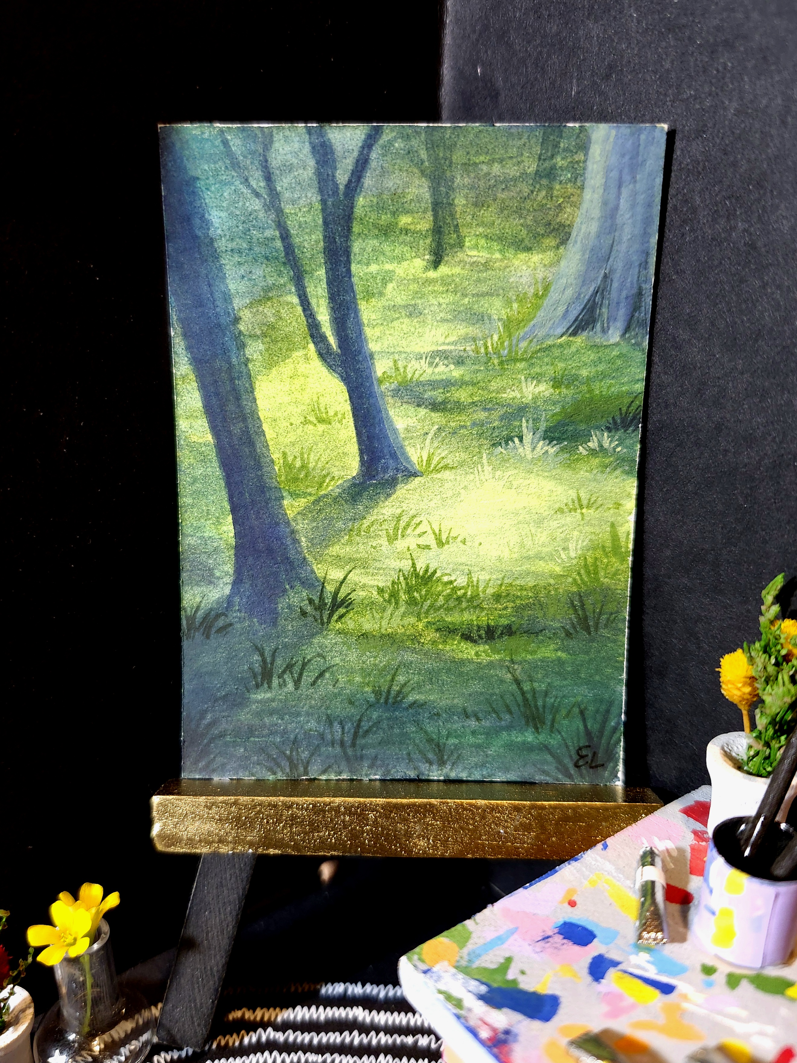Quiet Woods aceo art card