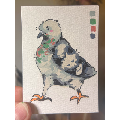 The Pigeon Collection: Blind Box ACEO (international) aceo art card thumbnail 3