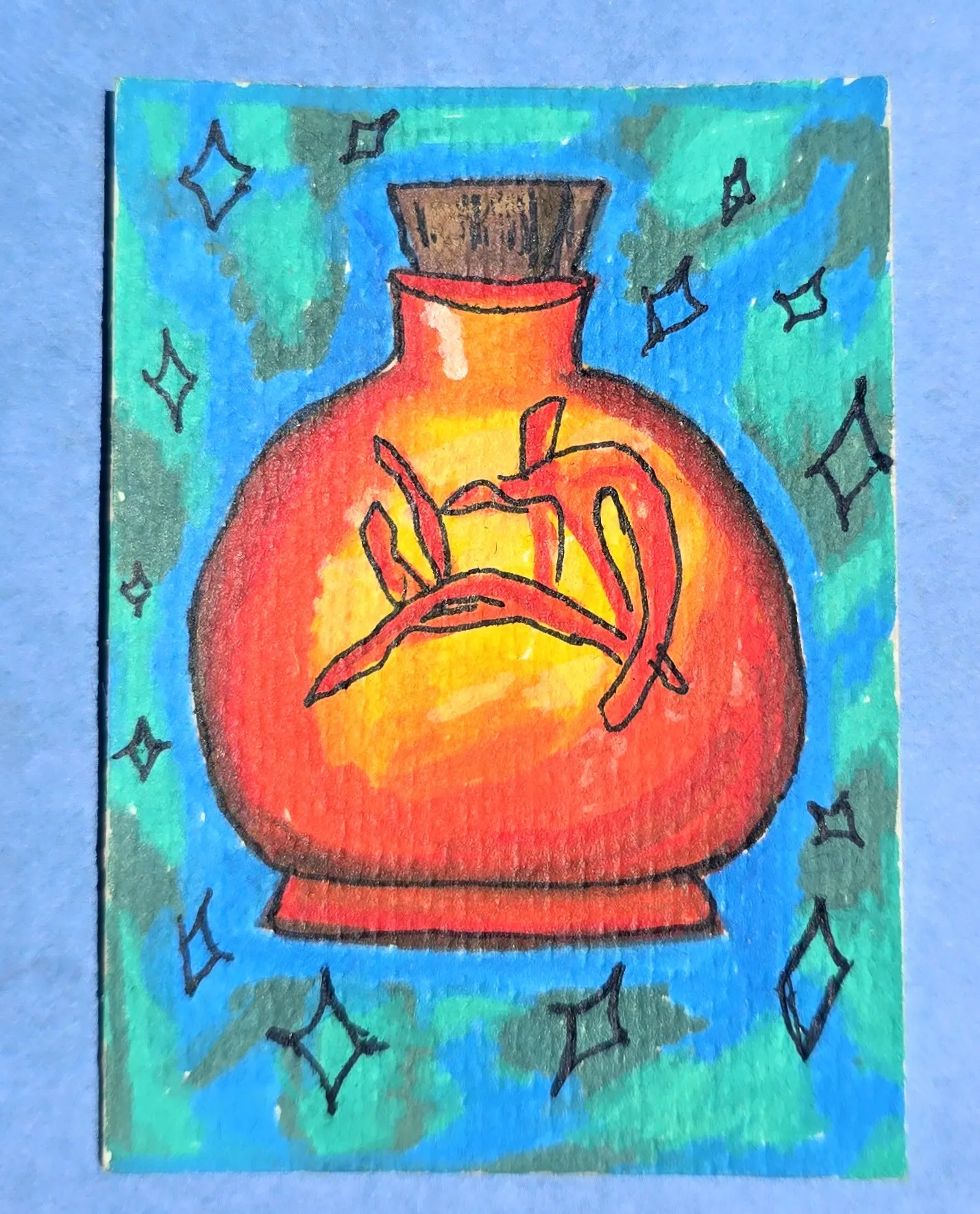 a drop of passion #2 of 4 aceo art card