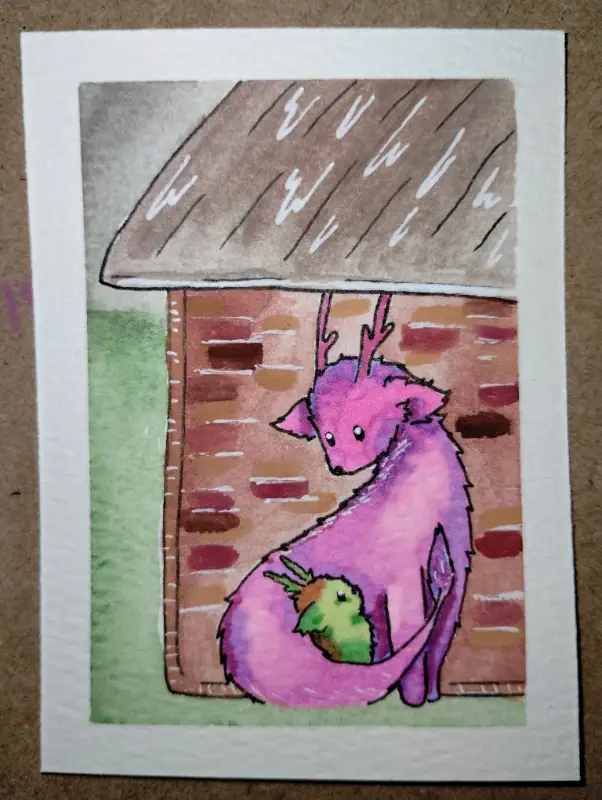 Protecting aceo art card