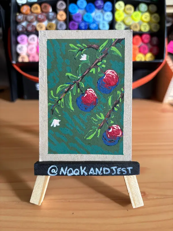 Apples on the Branch aceo art card