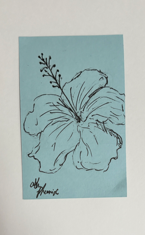 Hibiscus 1 aceo art card