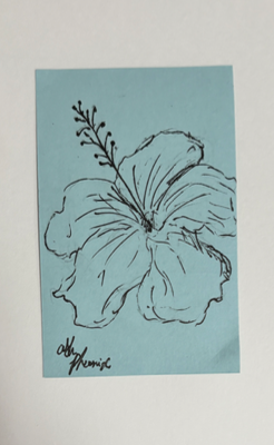 Hibiscus 1 aceo art card thumbnail 1