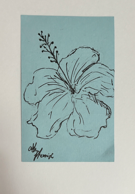 Hibiscus 1 aceo art card thumbnail 2