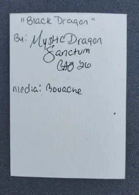Black Dragon aceo art card thumbnail 2