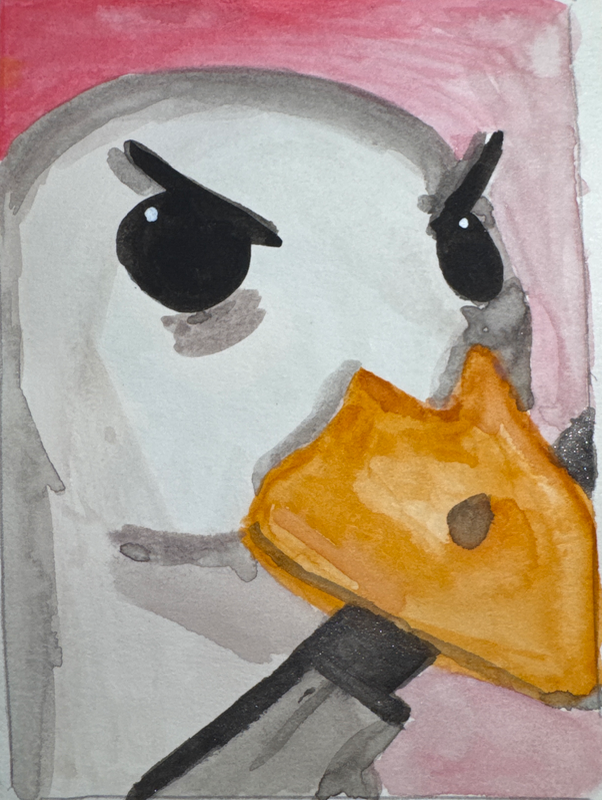 Bonk Up Close aceo art card