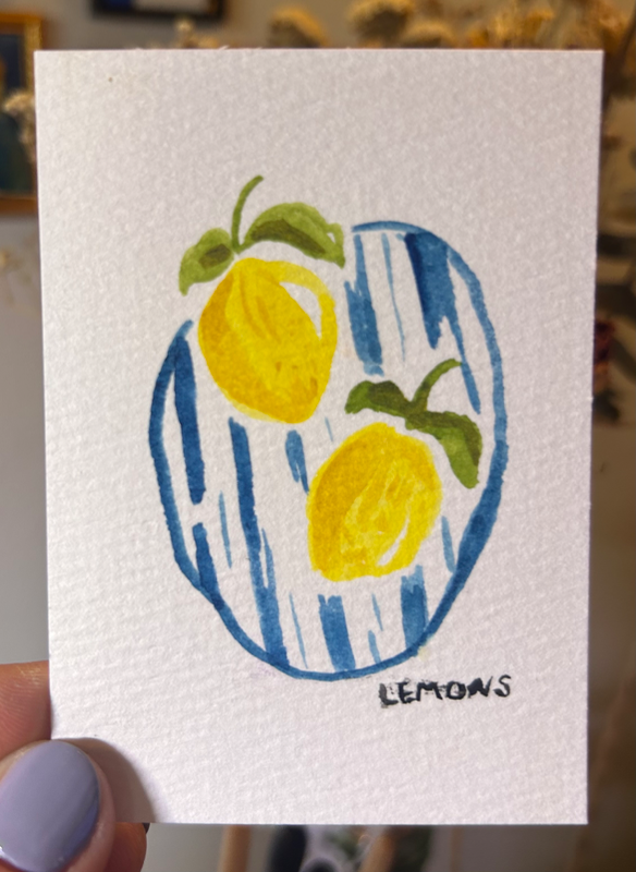 lemons aceo art card