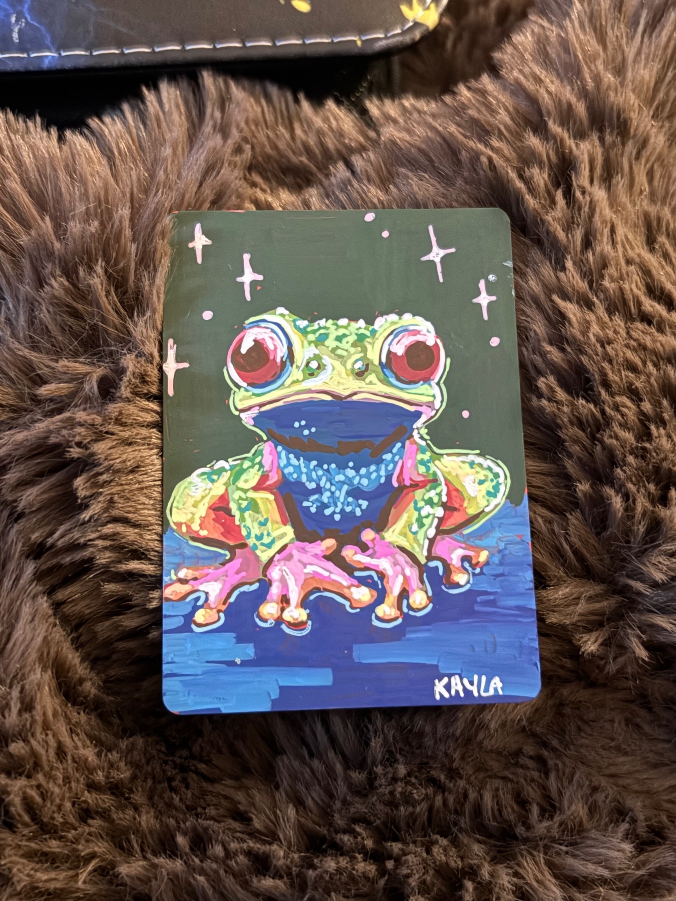 Tree Frog aceo art card